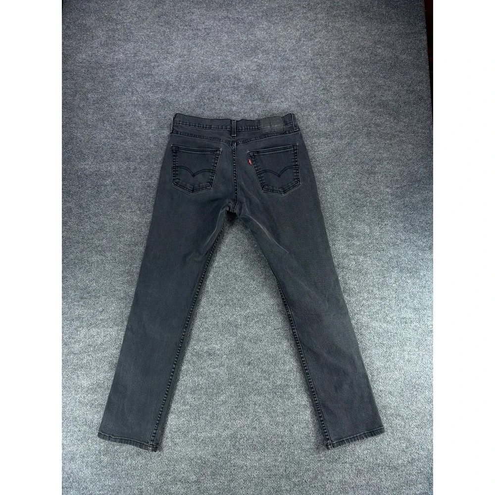 Levis 511 Slim Fit Jeans Mens 33x32 Faded Black Denim‎ Pants 04511-1907